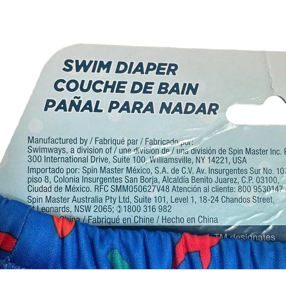 NEW SwimWays Reusable Shark Swim Diaper 50+ UPF Small 6M 13-18 lbs Boys